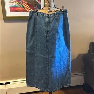 EDDIE BAUER Sz 12 Long Jean Skirt